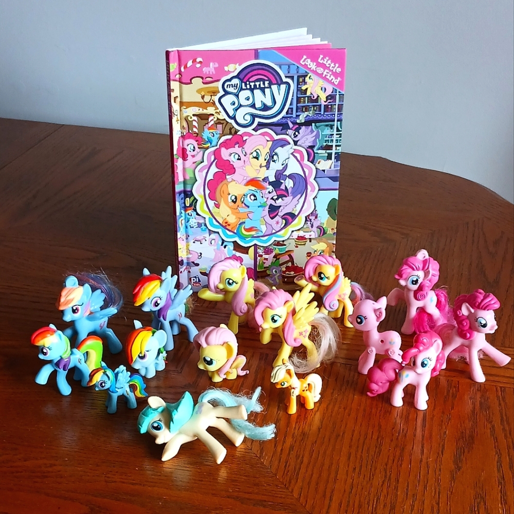 G4 Lot MLP Fluttershy Rainbow Dash Pinkie Pie Coco Pommel Mini Book